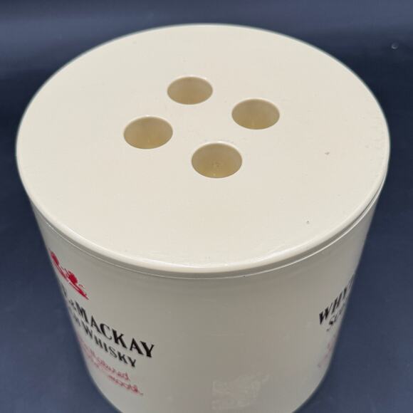 Vintage Ice Bucket, Whyte & Mackay Scotch Whisky, Mid Century Modern 7.25" - Picture 6 of 10